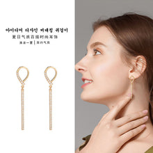 Load image into Gallery viewer, 2020 New Long Crystal Tassel Gold Color Dangle Earrings for Women Wedding Drop Earing Fashion Jewelry Gifts