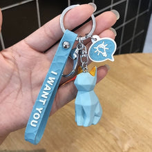 Load image into Gallery viewer, Creative Cartoon Geometric Faceted Dinosaur Panda Doll Keychain Couple Car Key Chain Backpack Hanging Gift