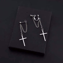 Load image into Gallery viewer, Japan and South Korea Harajuku Cool E-girl Girl Cross Chain Pendant Earrings For Women Men Bff Street Hip Hop Jewelry
