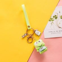 Load image into Gallery viewer, Cute Anime Kuromi Melody Hello Kitty Keychain Kawaii Cartoon Big Eared Dog Frog Pudding Dog Penguin Women Bag Pendant Key Chain
