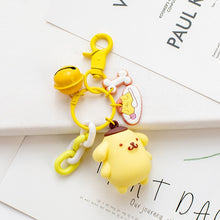 Load image into Gallery viewer, Cute Anime Kuromi Melody Hello Kitty Keychain Kawaii Cartoon Big Eared Dog Frog Pudding Dog Penguin Women Bag Pendant Key Chain
