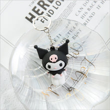 Load image into Gallery viewer, Cute Anime Kuromi Melody Hello Kitty Keychain Kawaii Cartoon Big Eared Dog Frog Pudding Dog Penguin Women Bag Pendant Key Chain
