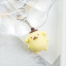 Load image into Gallery viewer, Cute Anime Kuromi Melody Hello Kitty Keychain Kawaii Cartoon Big Eared Dog Frog Pudding Dog Penguin Women Bag Pendant Key Chain
