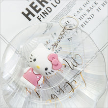 Load image into Gallery viewer, Cute Anime Kuromi Melody Hello Kitty Keychain Kawaii Cartoon Big Eared Dog Frog Pudding Dog Penguin Women Bag Pendant Key Chain
