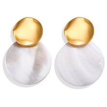Load image into Gallery viewer, Simple fashion gold color Silver plated geometric big round Clip earrings for women fashion big hollow Ear clip jewelry
