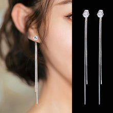 Load image into Gallery viewer, 2020 New Long Crystal Tassel Gold Color Dangle Earrings for Women Wedding Drop Earing Fashion Jewelry Gifts
