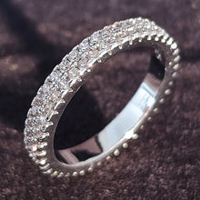 Load image into Gallery viewer, luxury 925 sterling silver wedding band eternity ring for women big gift for ladies love wholesale lots bulk jewelry R4577
