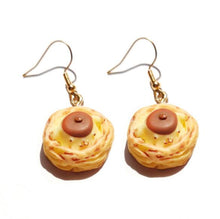 Load image into Gallery viewer, Earring For Women Resin Drop Custom Made Cute Girls Eardrop Funny Bread Baguette Pie Cookies Gift Handmade
