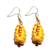 Load image into Gallery viewer, Earring For Women Resin Drop Custom Made Cute Girls Eardrop Funny Bread Baguette Pie Cookies Gift Handmade

