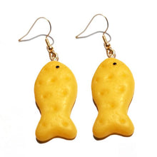 Load image into Gallery viewer, Earring For Women Resin Drop Custom Made Cute Girls Eardrop Funny Bread Baguette Pie Cookies Gift Handmade
