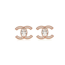 Load image into Gallery viewer, Letter Long Zircon Earrings Women Accessories Letter Pendant Earrings Wedding Female Golden Crystal Earring Fashion Ear Jewelry
